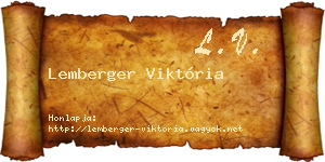 Lemberger Viktória névjegykártya